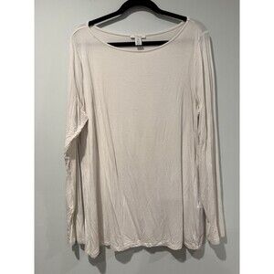 Daily Ritual Top Womens 2XL White Minimalist Casual Stretch Base Layer Travel